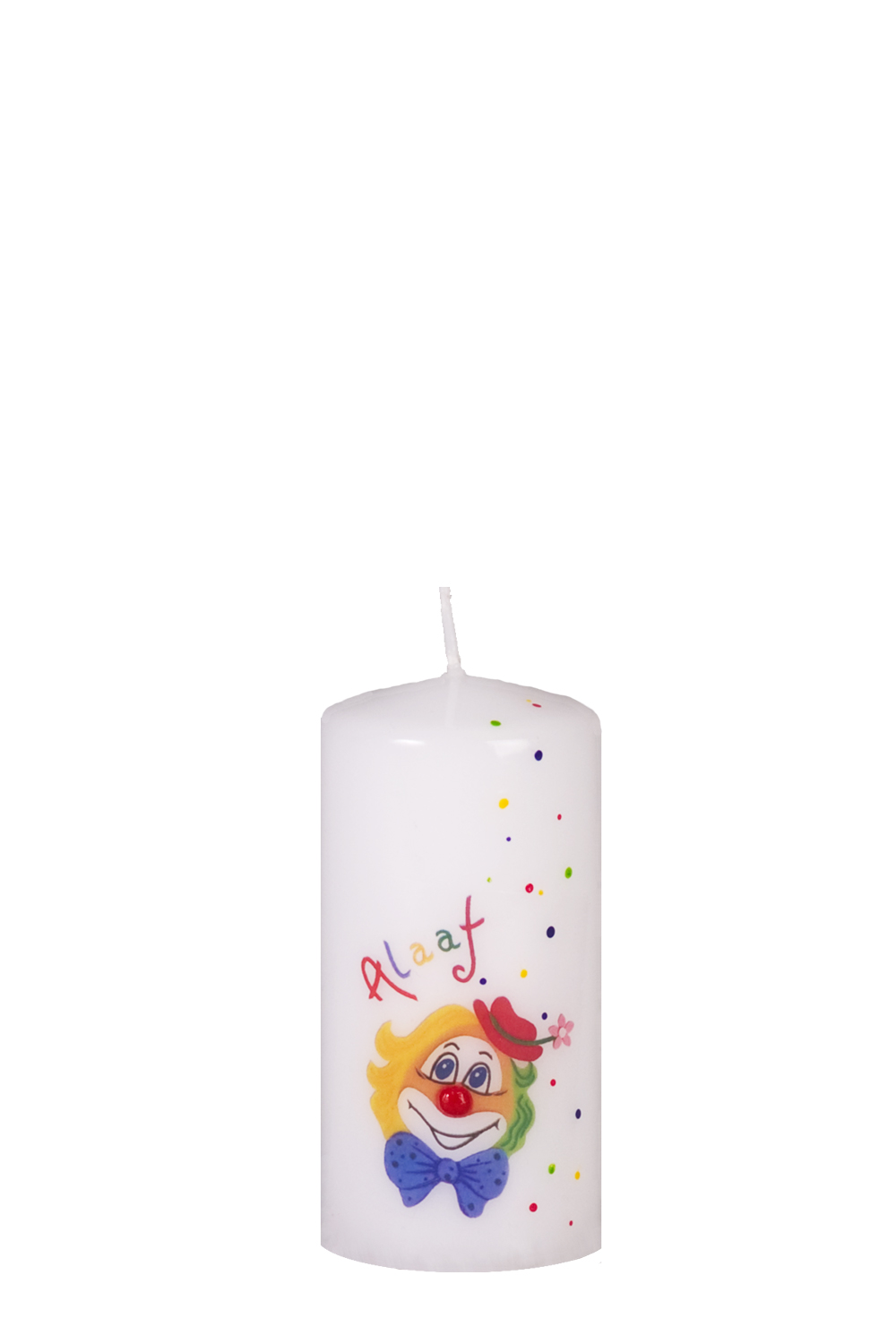 Karnevalskerze Clowngesicht 100x50 mm "Alaaf" (Dekoration)