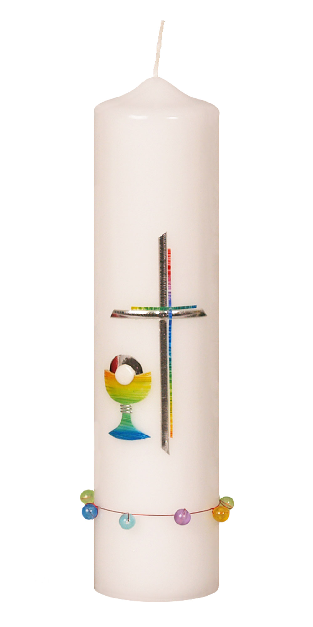 Kommunionkerze 671, 250 x 60 mm weiß