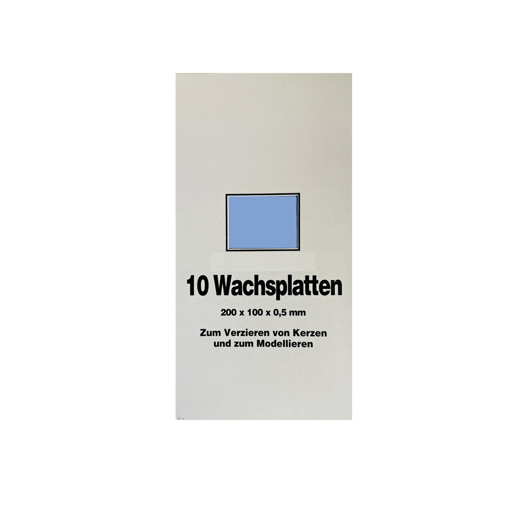 10 Wachsplatten in der Farbe hellblau