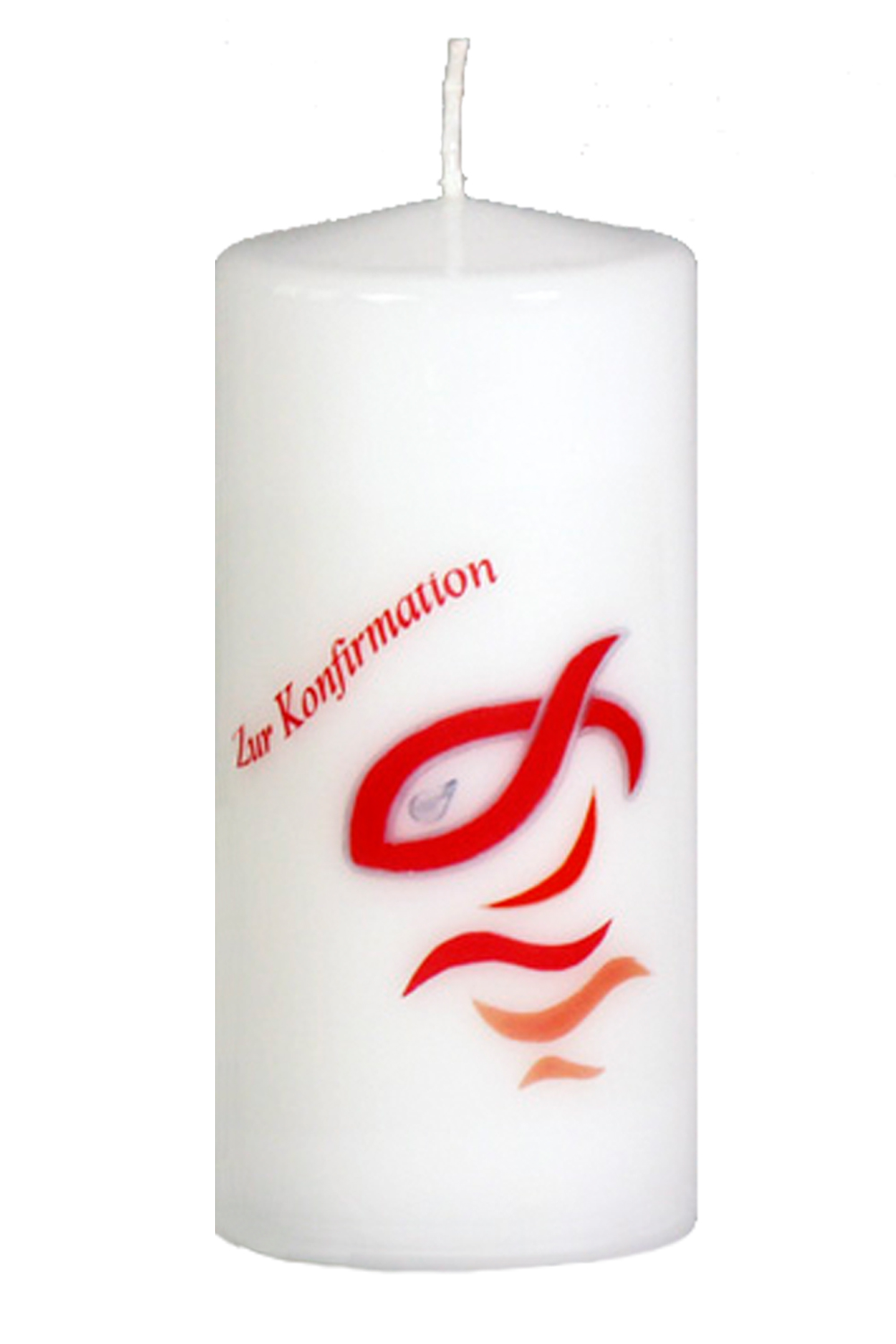 Konfirmationskerze 6470, Kerzengröße 150x70 mm, weiß