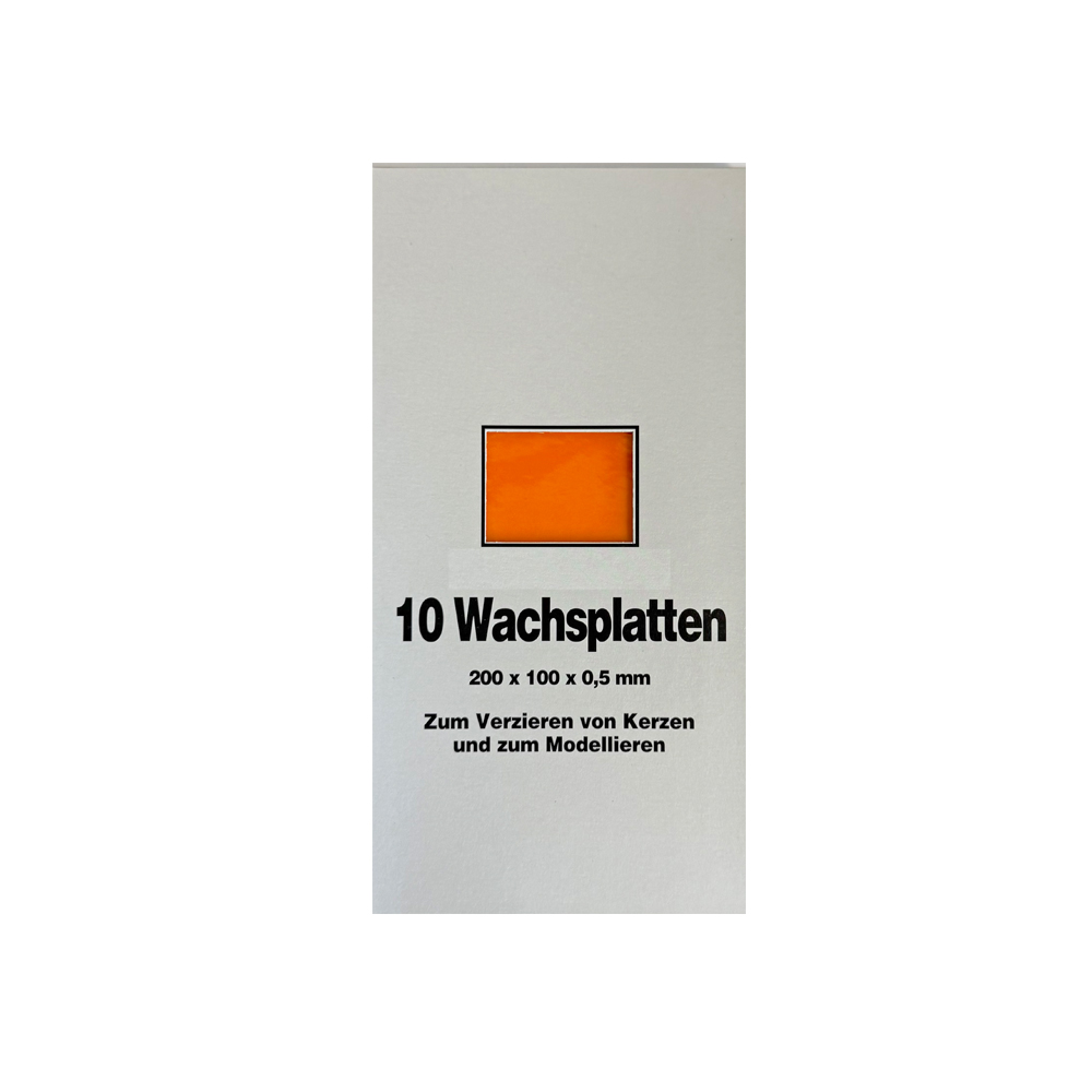 10 Wachsplatten in der Farbe kürbis (orange)