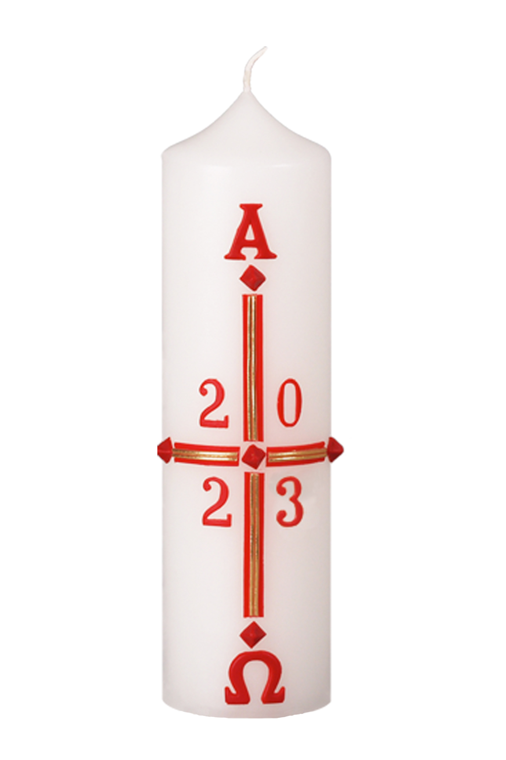 Ostertischkerze Nr. 8 mit Jahreszahl 2023