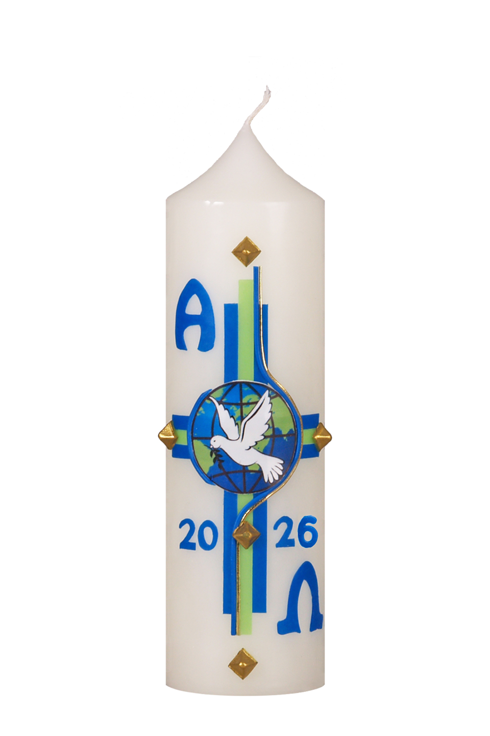 Ostertischkerze Nr. 829 mit Jahreszahl 2026