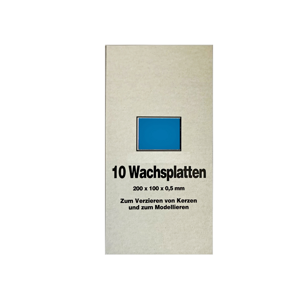 10 Wachsplatten in mittelblau
