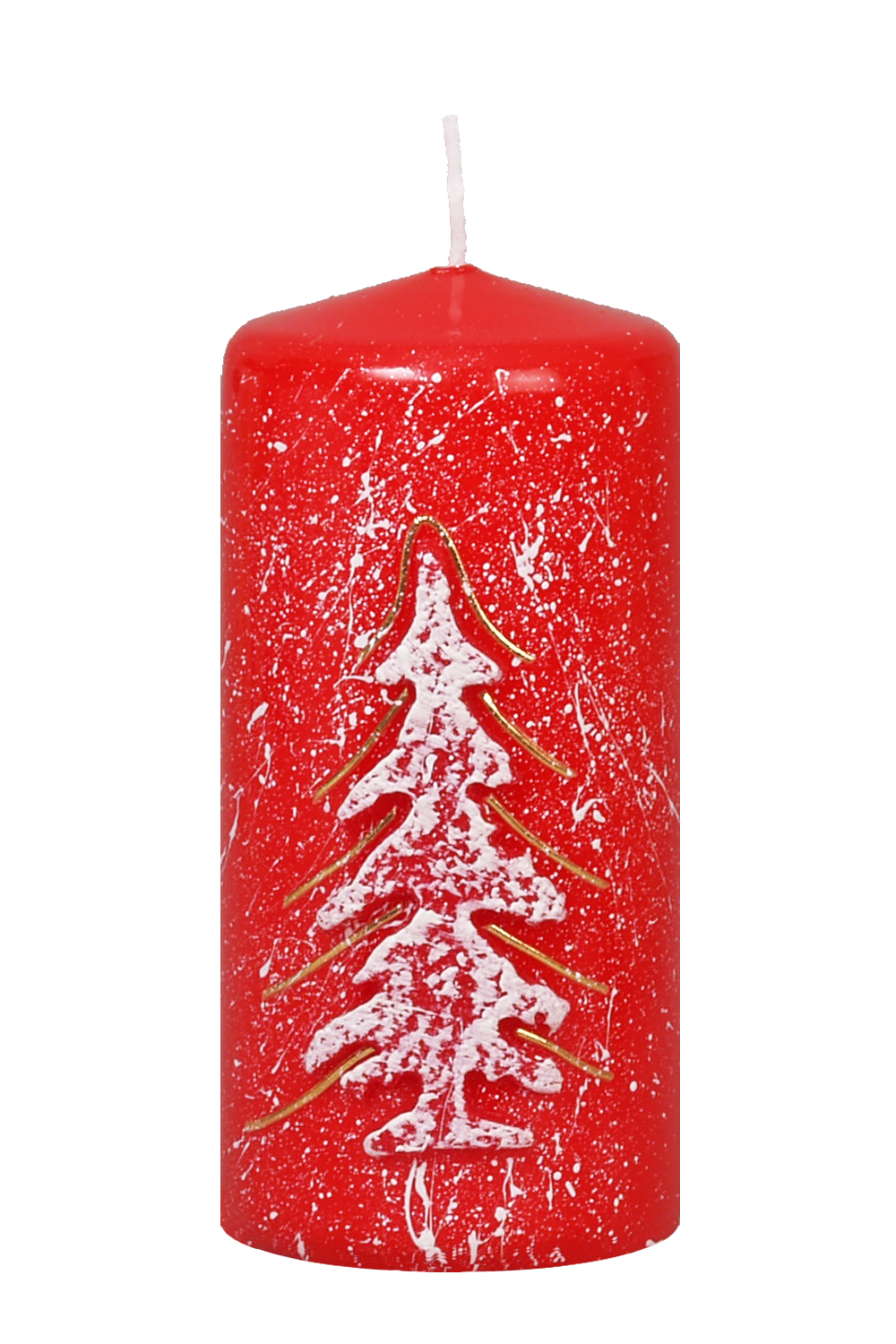 Kerzen für Adventskranz - Stumpenkerze rot | 130 x 70 mm