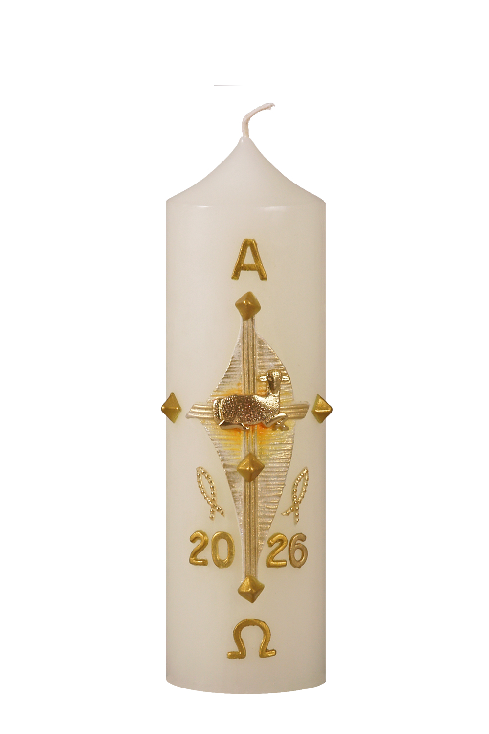 Ostertischkerze Nr. 833 mit Jahreszahl 2026